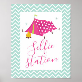 Glam Camp Wellness-Center Makeover Selfie Station Poster
