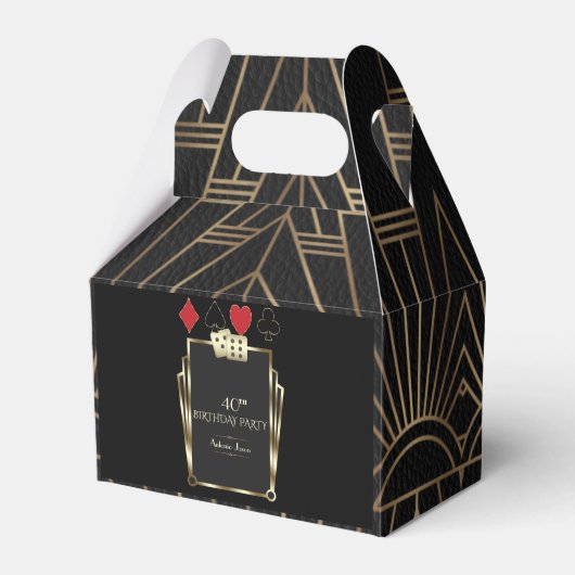 Glam Casino Great 40. Poker Geburtstag Geschenkschachtel (Vorderseite)