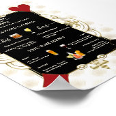 Glam Casino Wedding Drunk In Love Wedding Bar Sign Poster (Ecke)