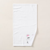 Glam Cat Face Badhandtuch Set (Handtuch)