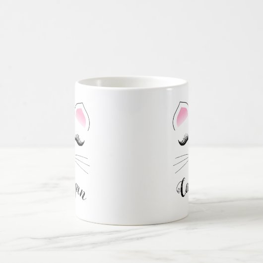 Glam Cat Face Kaffeetasse (Mittel)