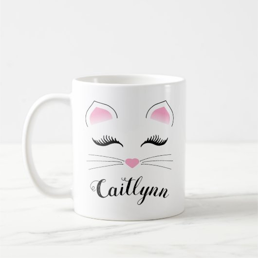 Glam Cat Face Kaffeetasse (Links)