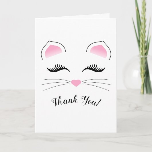 Glam Cat Face Karte (Vorderseite)