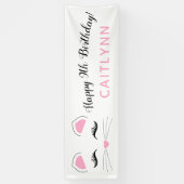 Glam Cat Happy Birthday Banner (Vertikal)
