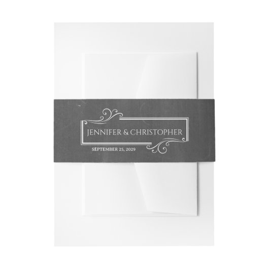Glam Chalkboard Einladungsbanderole (Vorderseite Beispiel)