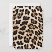 Glam Champagne Cream Leopard Einladung (Rückseite)
