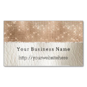 Glam Champagne Glitz Cream Magnetische Visitenkarte (Vorderseite)