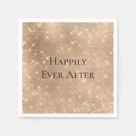Glam Champagne Glitz Serviette (Vorderseite)