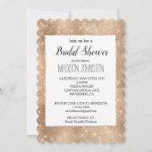 Glam Champagne Glitzy Sparkle Einladung (Vorderseite)