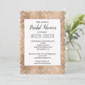 Glam Champagne Glitzy Sparkle Einladung (Stehend Vorderseite)