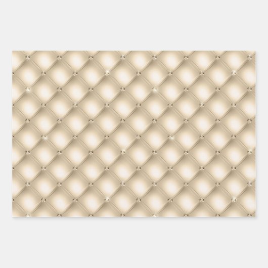 Glam Champagne Gold Glitzy Diamonds Geschenkpapier Set (Vorderseite)