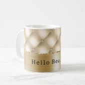 Glam Champagne Gold Glitzy Diamonds Kaffeetasse (Vorderseite Links)
