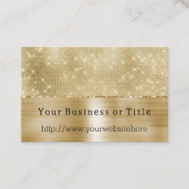 Glam Champagne Gold Glitzy Diamonds Visitenkarte