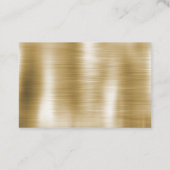 Glam Champagne Gold Glitzy Diamonds Visitenkarte (Rückseite)