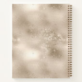 Glam Champagne Gold Monogram Recipe Book Notizblock (Rückseite)