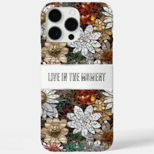 Glam Champagne Gold Red White Blume iPhone 16 Pro Max Hülle