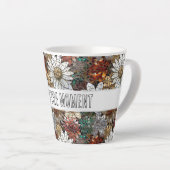 Glam Champagne Gold Red White Blume Milchtasse (Rechte Ecke)