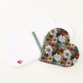 Glam Champagne Gold Red White Blume Notizblock (Innenseite)