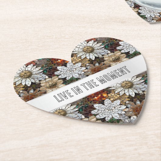 Glam Champagne Gold Red White Blume Untersetzer (angewinkelt)