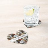 Glam Champagne Gold Red White Blume Untersetzer (Vor Ort)