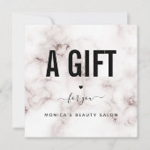 Glam Champagne Marble Elegantes Beauty Salon Logo (Vorderseite)