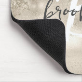 Glam Champagner Gold Trendige Schrift Monogramm Mousepad (Ecke)