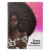 Glam Chic Afro Boss Notebook Notizblock (Vorderseite)