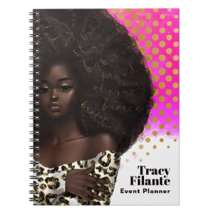 Glam Chic Afro Boss Notebook Notizblock