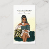 Glam Chic Boss Lady QR Code Business Card Visitenkarte (Vorderseite)