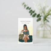 Glam Chic Boss Lady QR-Code Visitenkarte (Stehend Vorderseite)