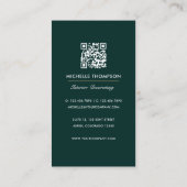 Glam Chic Boss Lady QR-Code Visitenkarte (Rückseite)
