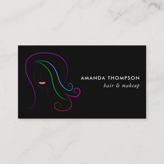 Glam Chic Business Card Visitenkarte (Vorderseite)
