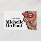 Glam Chic Cosmetologe Business Card Visitenkarte (Vorderseite)