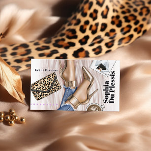 Glam Chic Fashion Business Card Visitenkarte
