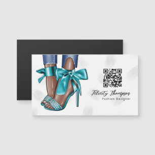 Glam Chic Fashion QR Code Magnetkarte