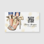 Glam Chic Fashion QR Code Magnetkarte (Vorderseite)
