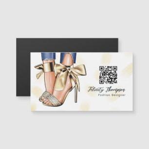 Glam Chic Fashion QR Code Magnetkarte
