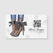 Glam Chic Fashion QR Code Magnetkarte (Vorderseite)