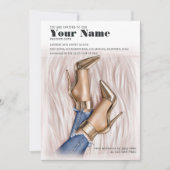 Glam Chic Fashion Show Einladung (Vorderseite)