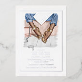 Glam Chic Fashion Show Foil Einladung (Vorderseite)