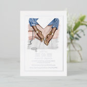 Glam Chic Fashion Show Foil Einladung (Stehend vorne)