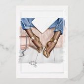 Glam Chic Fashion Show Foil Einladung (Vorderseite)