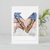 Glam Chic Fashion Show Foil Einladung (Stehend vorne)