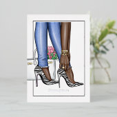 Glam Chic Fashion Show Foil Einladung (Stehend vorne)