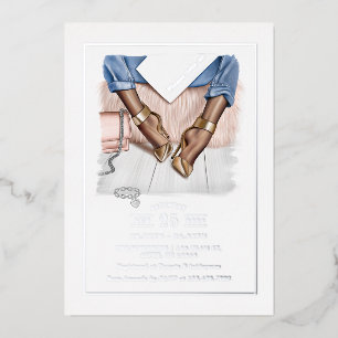 Glam Chic Fashion Show Foil Einladung