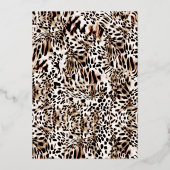 Glam Chic Fashion Show Foil Einladung (Rückseite)