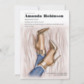 Glam Chic Fashion Show Graduation Party Einladung (Vorderseite)