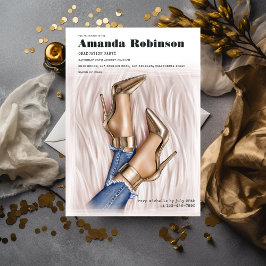 Glam Chic Fashion Show Graduation Party Einladung