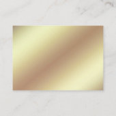 Glam Chic Gold Fashion Business Card Visitenkarte (Rückseite)