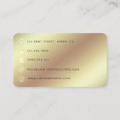 Glam Chic Gold Mode Designer QR Code Business C Visitenkarte (Rückseite)